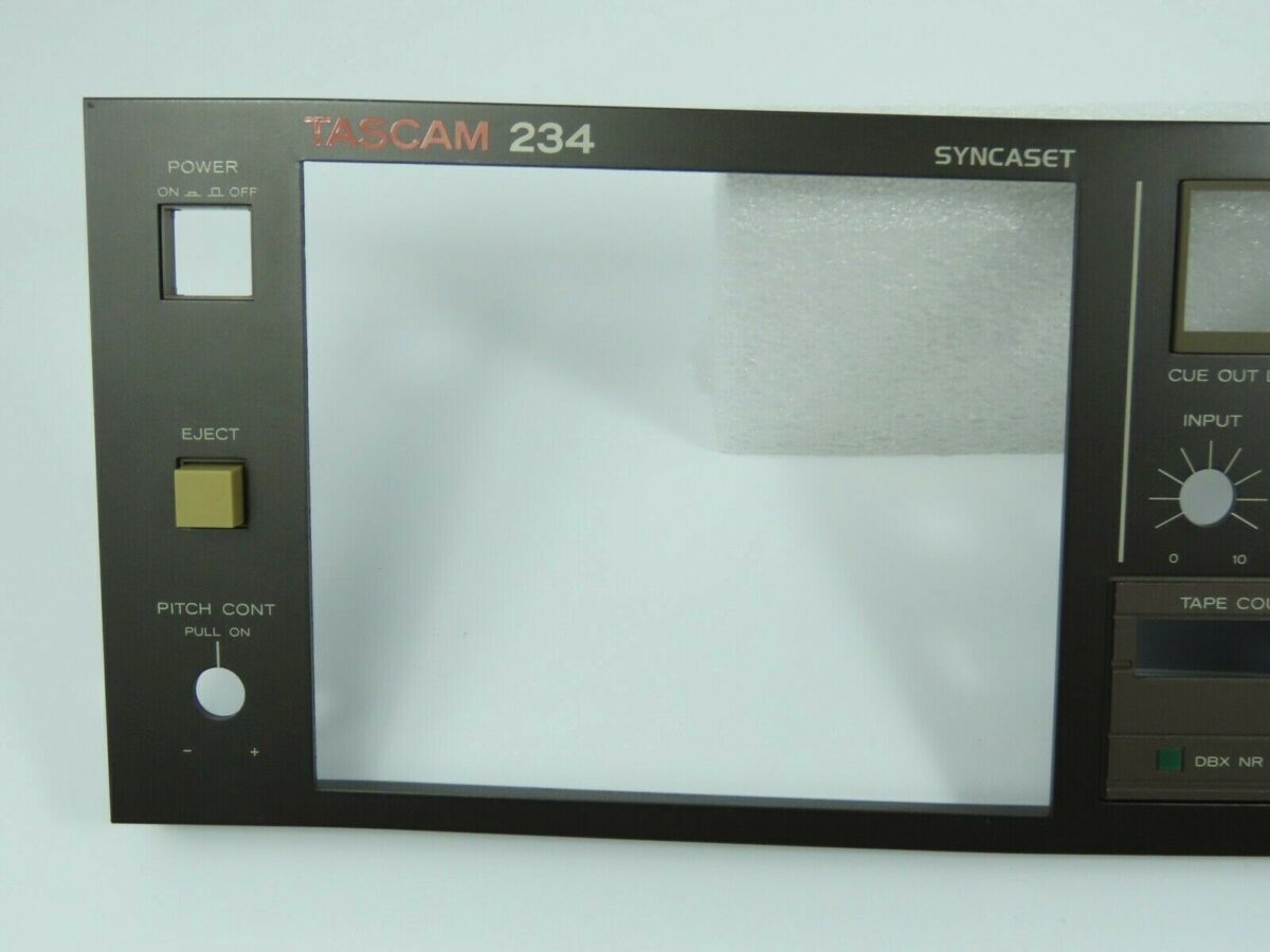 *TASCAM 234* Front Panel Faceplate Tape Deck Part /FP100 - Image 3