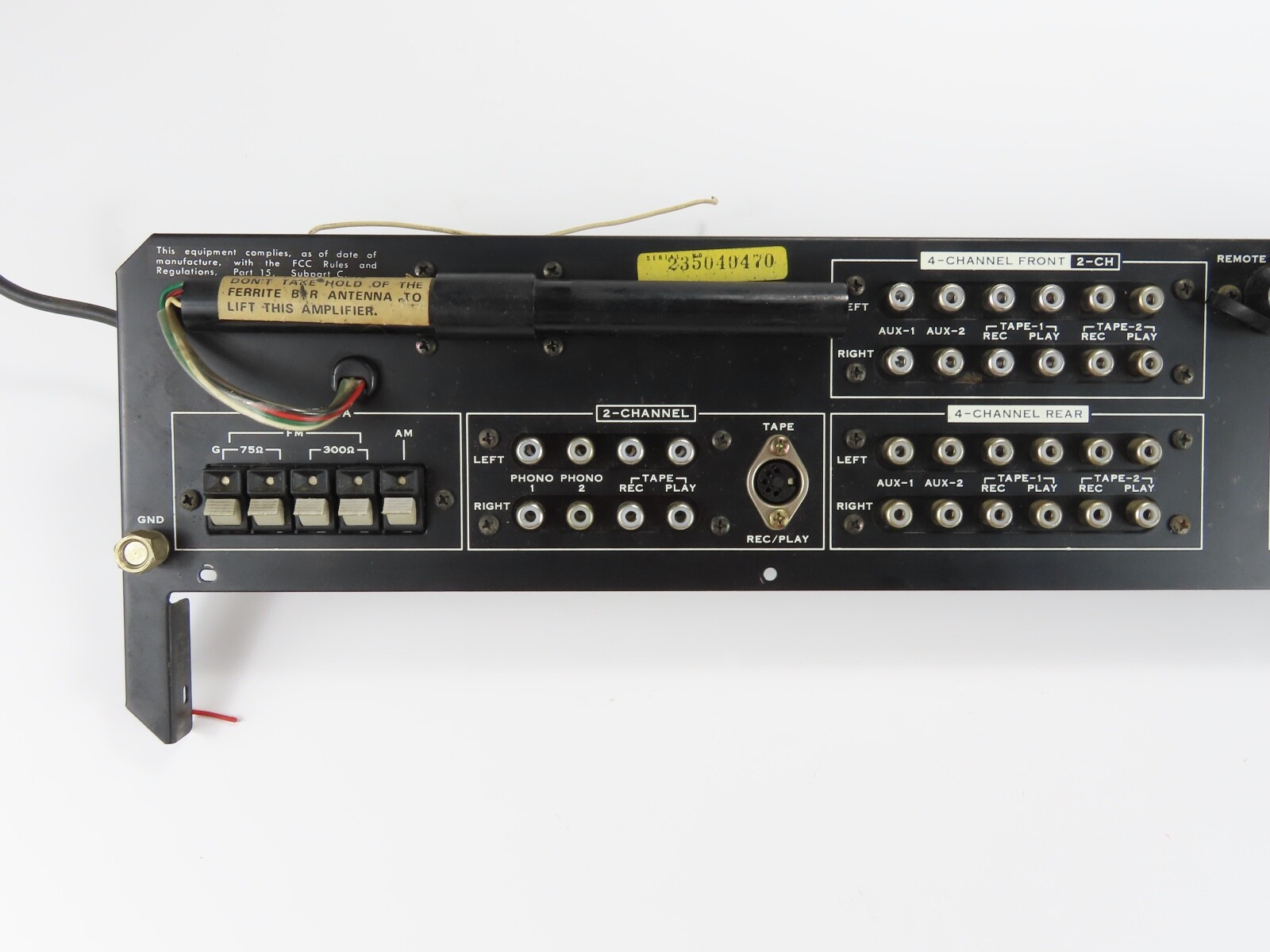 *Sansui QRX-5500* Rear Back Panel Amplifier Part /FP162 - Image 3