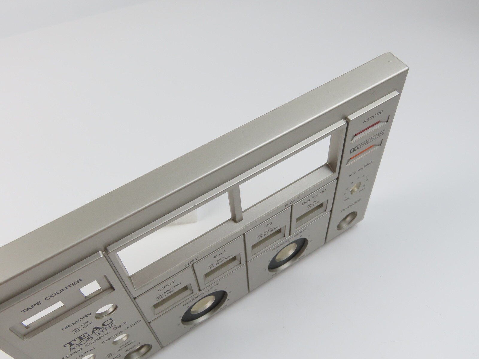 *Teac A-108* Front Panel Faceplate Tape Deck Parts /FP301 - Image 6
