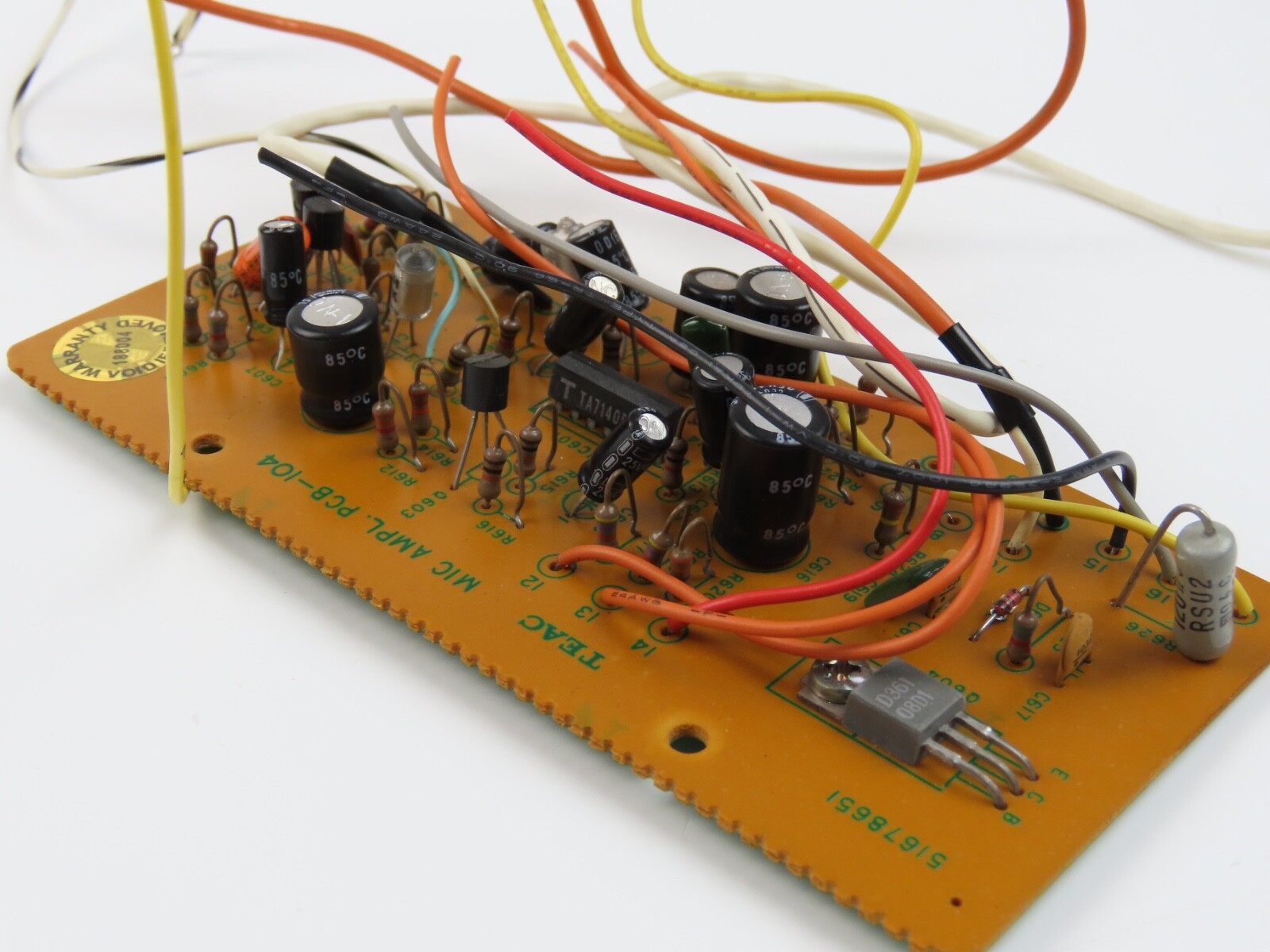 *Teac A-108* Mic Ampl. PCB - 104 with Potentiometer Tape Deck Parts /E250 - Image 4