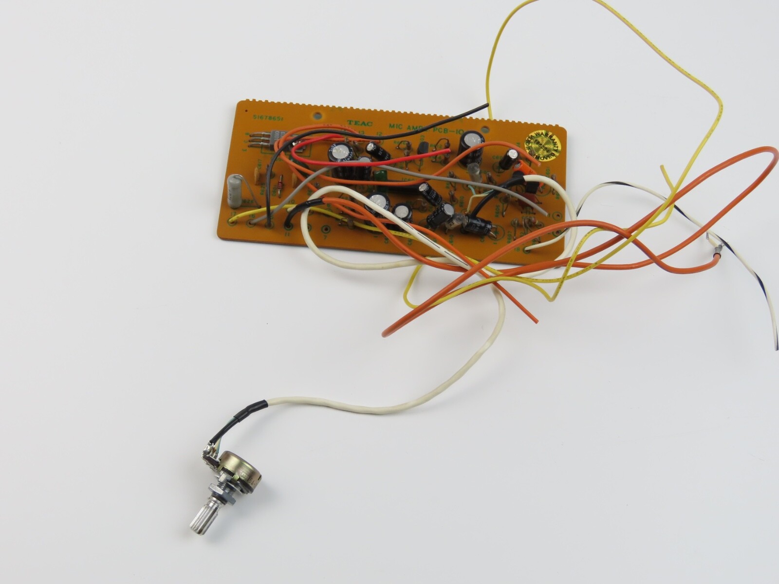 *Teac A-108* Mic Ampl. PCB - 104 with Potentiometer Tape Deck Parts /E250