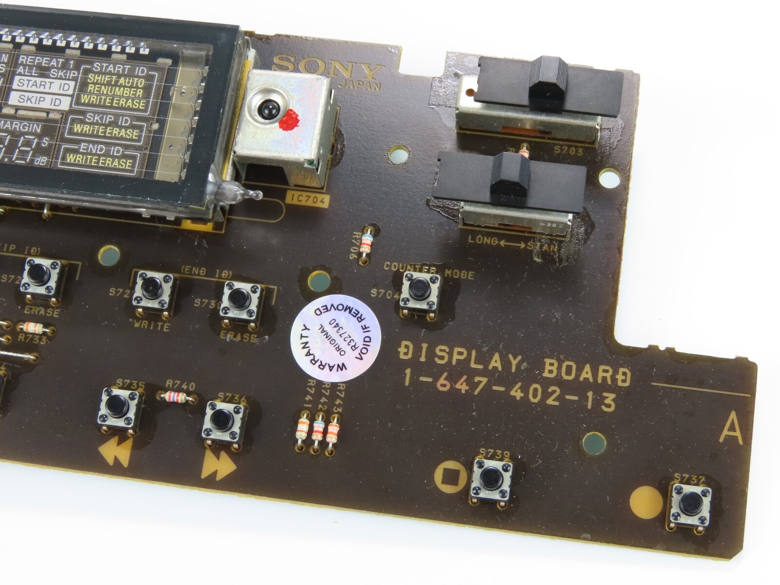 *Sony DTC-690* Display Board PCB 1-647-402-13 DAT Deck Part /A558 - Image 8