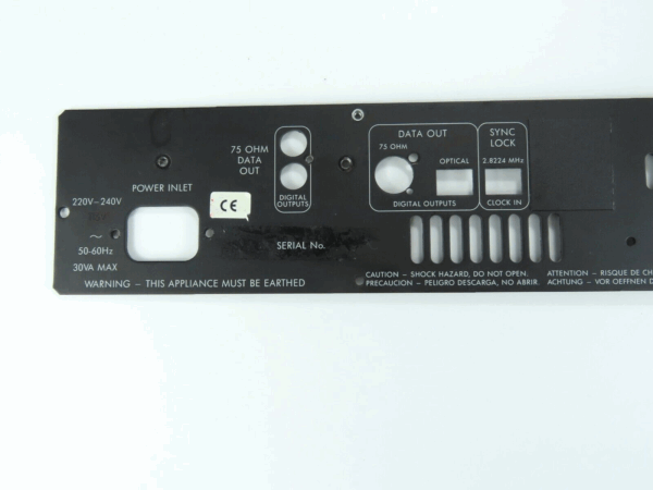 Ms32222 Delta Rear Panel *Arcam Delta 250* Rear Back Panel CD Transport Part /FP114 - HiFi Audio ...