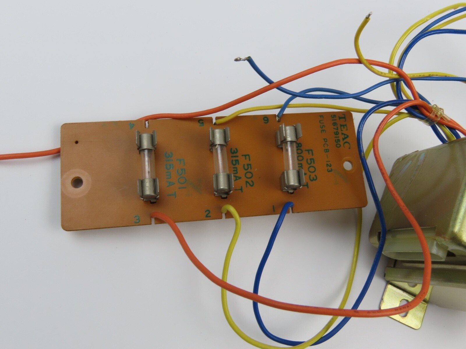 *Teac A-430* Power Transformer 51521950 + Fuse PCB Tape Deck Parts /A815 - Image 3