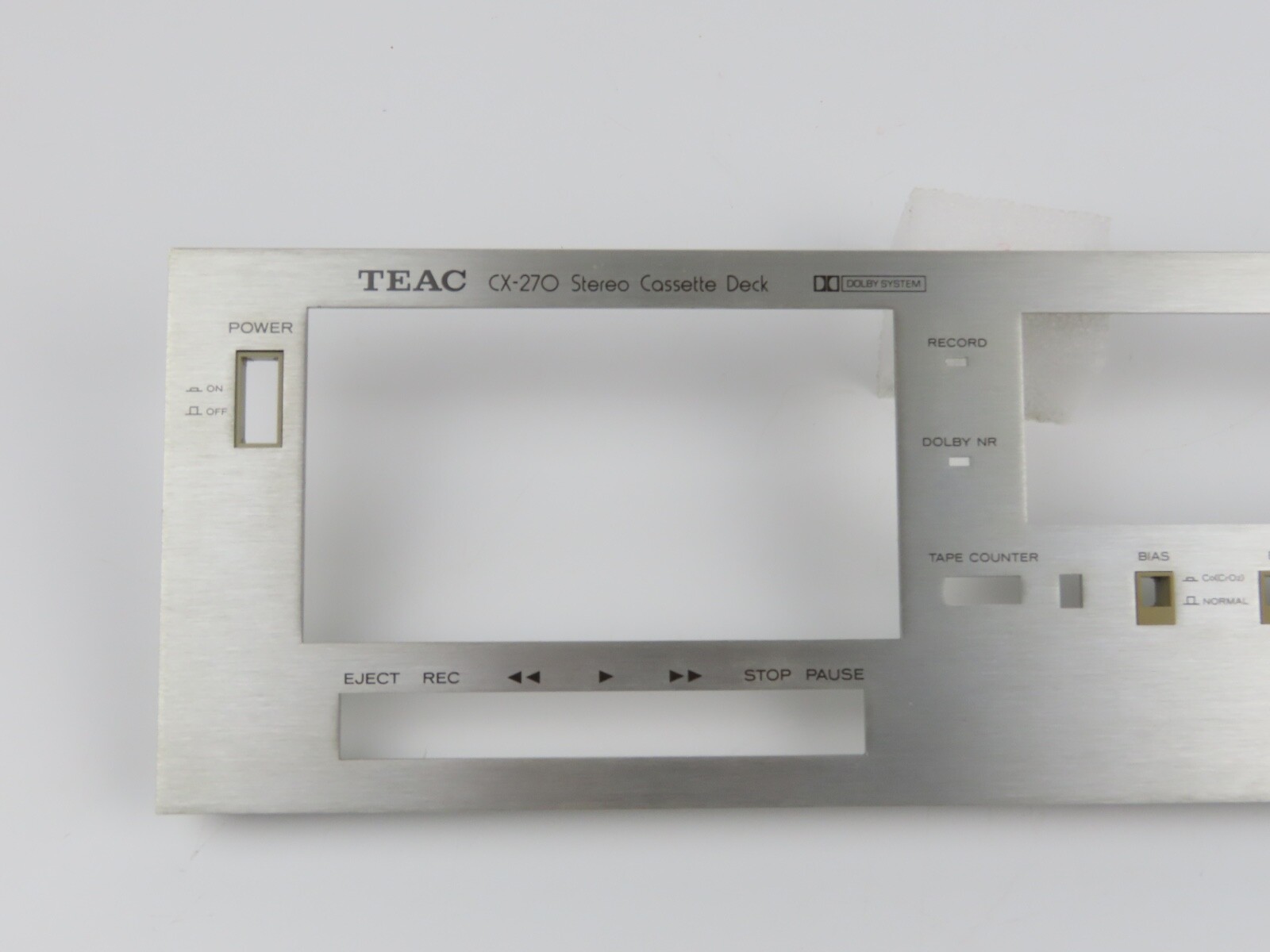 *Teac CX-270* Front Panel Faceplate Tape Deck Part /FP195 - Image 3