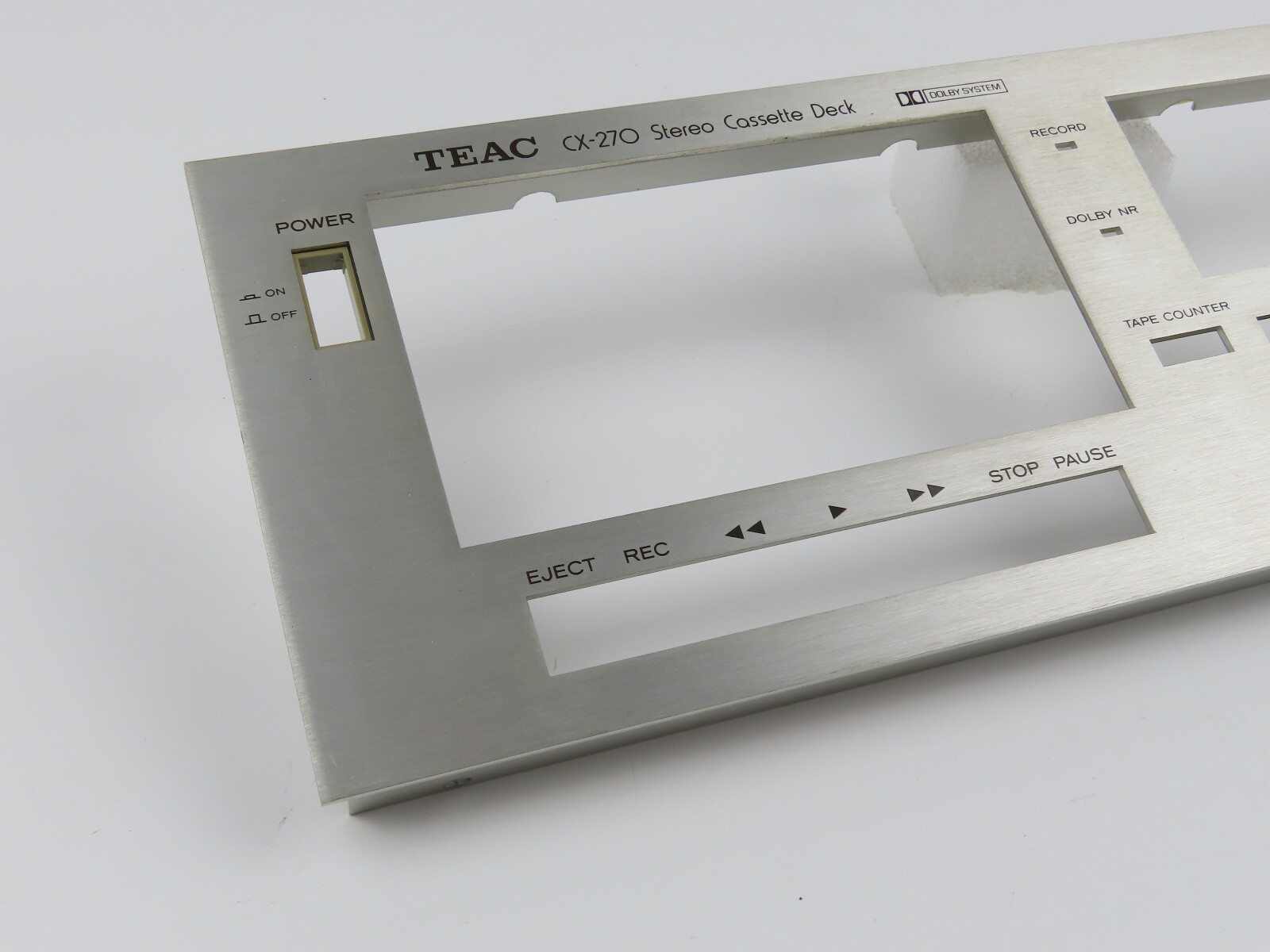 *Teac CX-270* Front Panel Faceplate Tape Deck Part /FP195 - Image 5