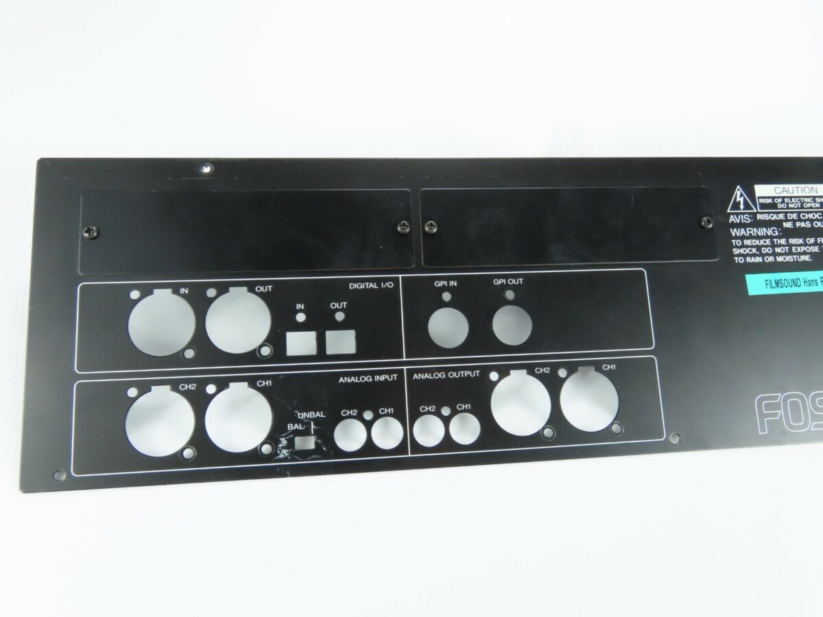 *Fostex D-10* Rear Panel Digital Master Recorder/FP59 - Image 3