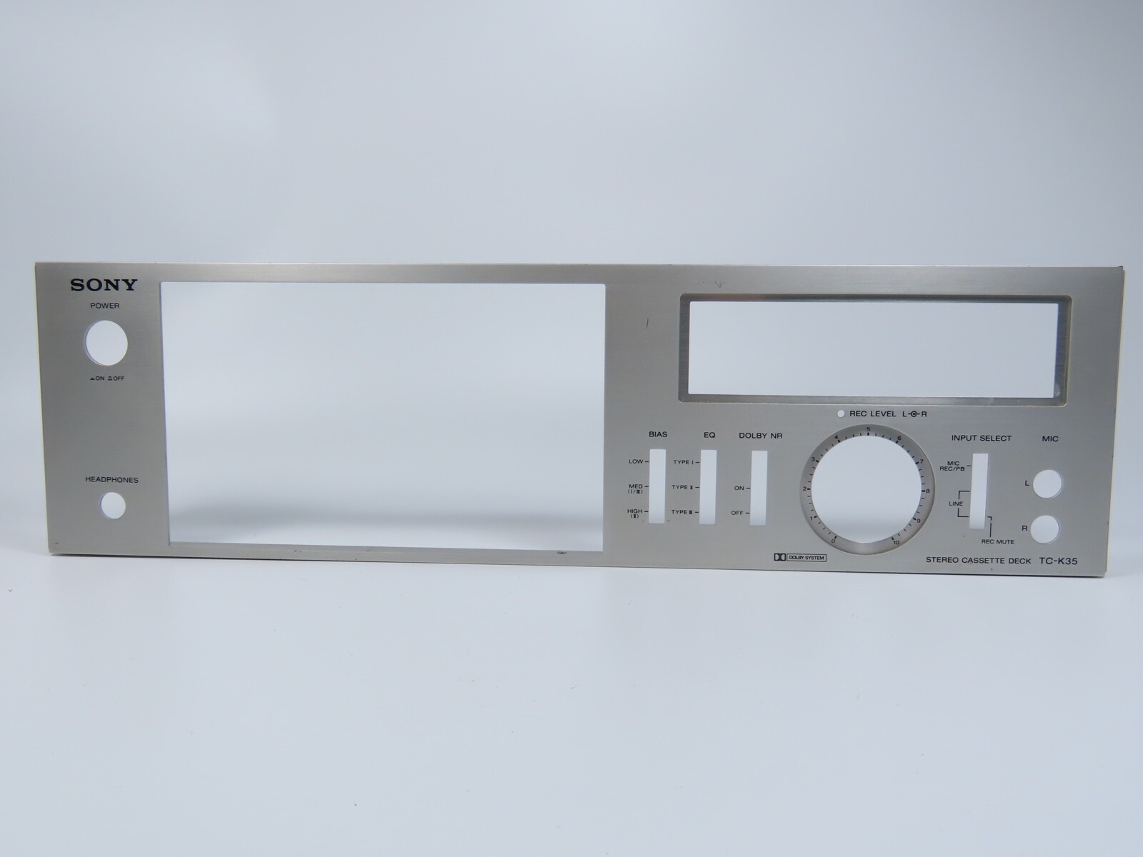 *SONY TC-K35* Front Panel Faceplate HiFi Audio Parts /FP96