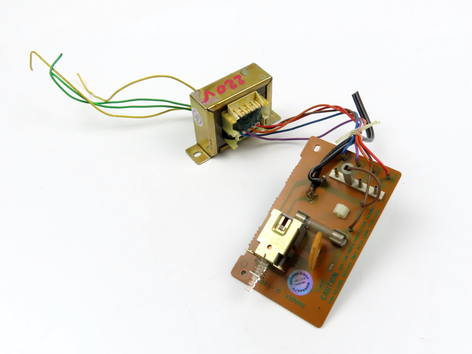 *Sansui SC-1330* Pawer Transformer 220V with PCB Board Tape Deck Parts /D312