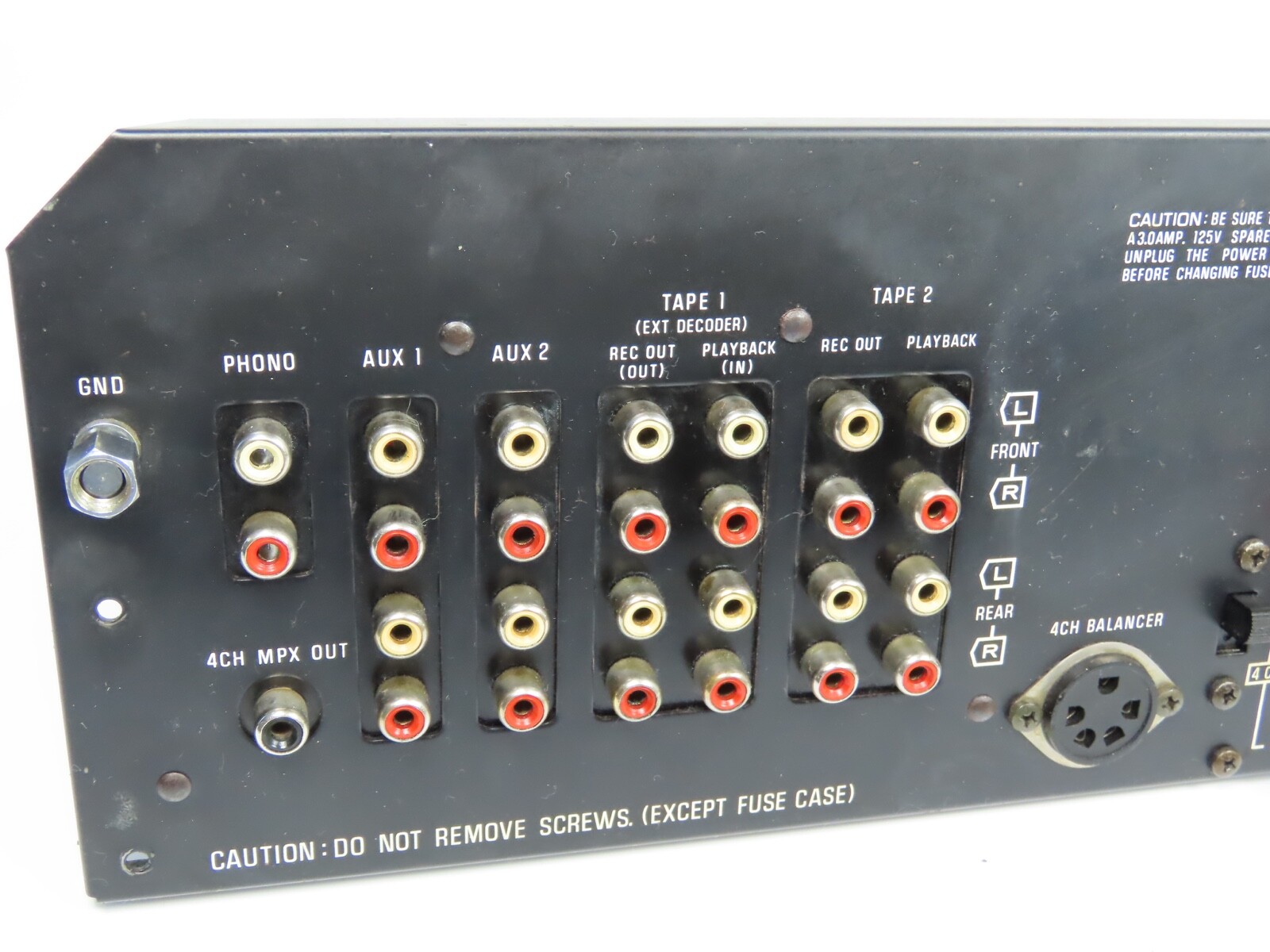 > TECHNICS SA6000X < Back Panel with Input /Output Amplifier Part /A - Image 3