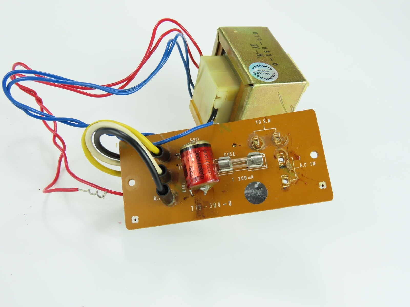 *DUAL C824* Power Transformer 230V with PCB Tape Deck Parts /A390 - Image 4