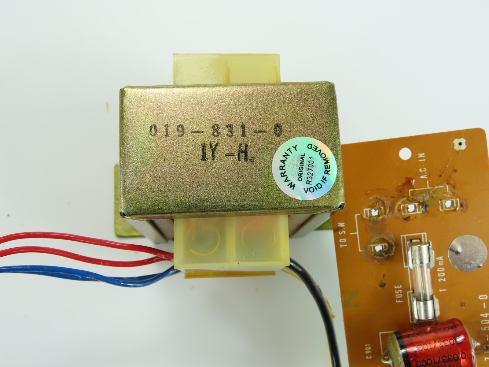 *DUAL C824* Power Transformer 230V with PCB Tape Deck Parts /A390 - Image 7