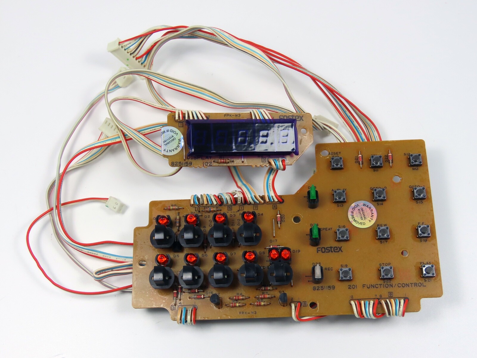 > FOSTEX MODEL80 < Function Control PCB Digital Counter Reel to Reel Part /Fx154