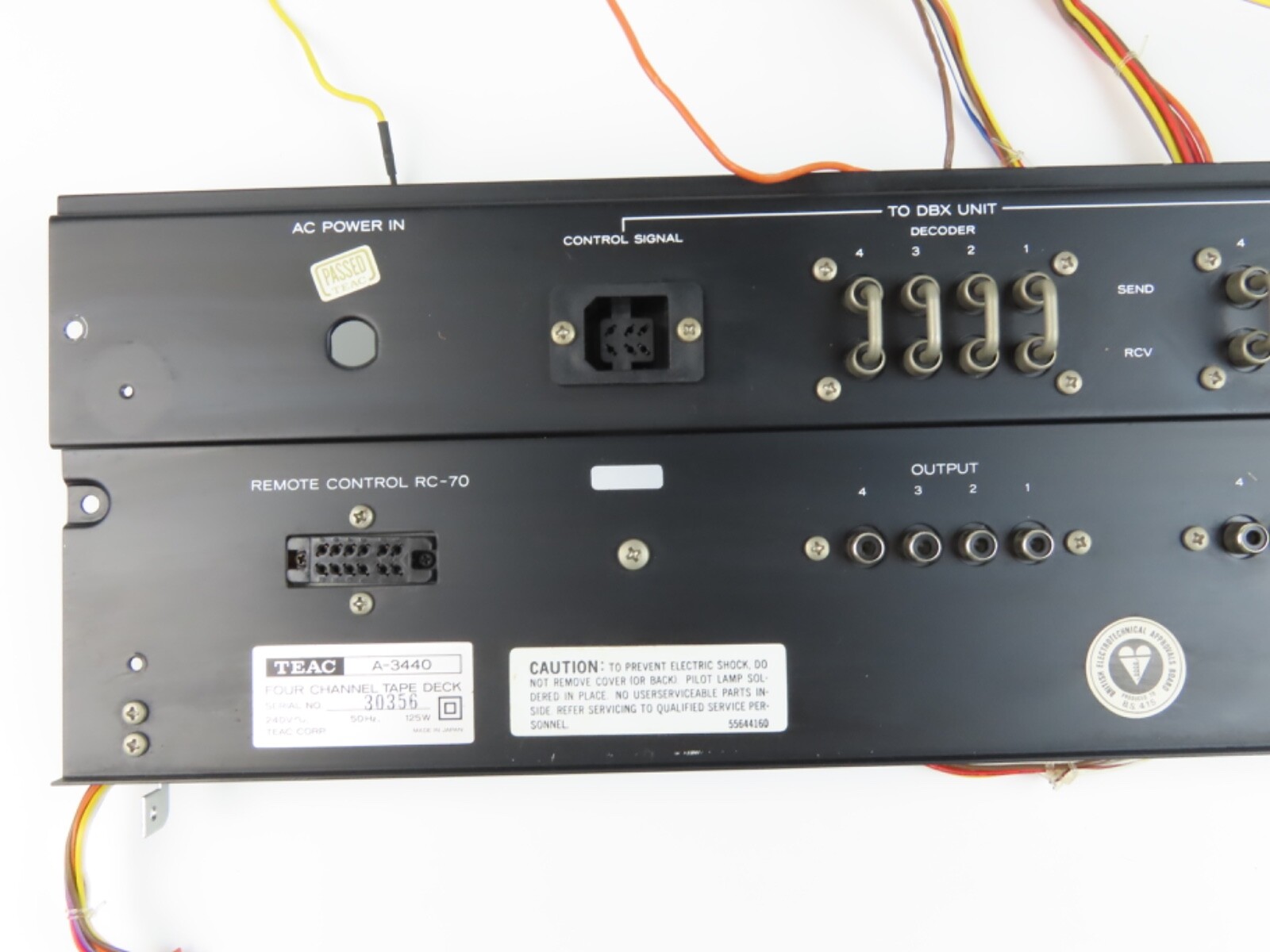 *Teac A-3440* Rear Connection Panel Reel to Reel Part /FP297 - Image 4