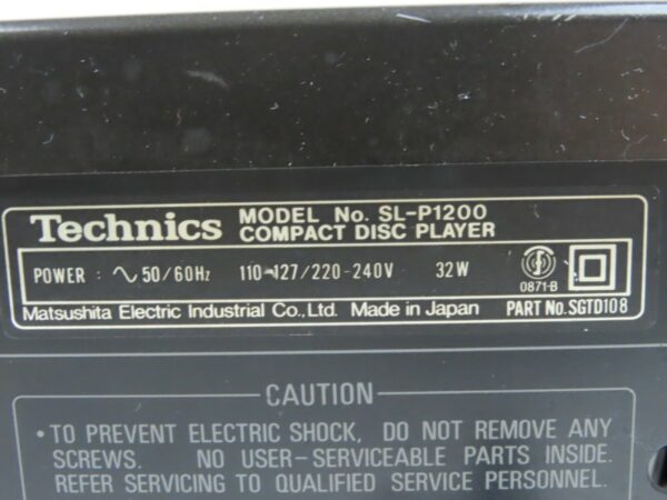 *Technics SL-P1200* Housing Case Cover ONLY CD Parts /ST1 - Image 10