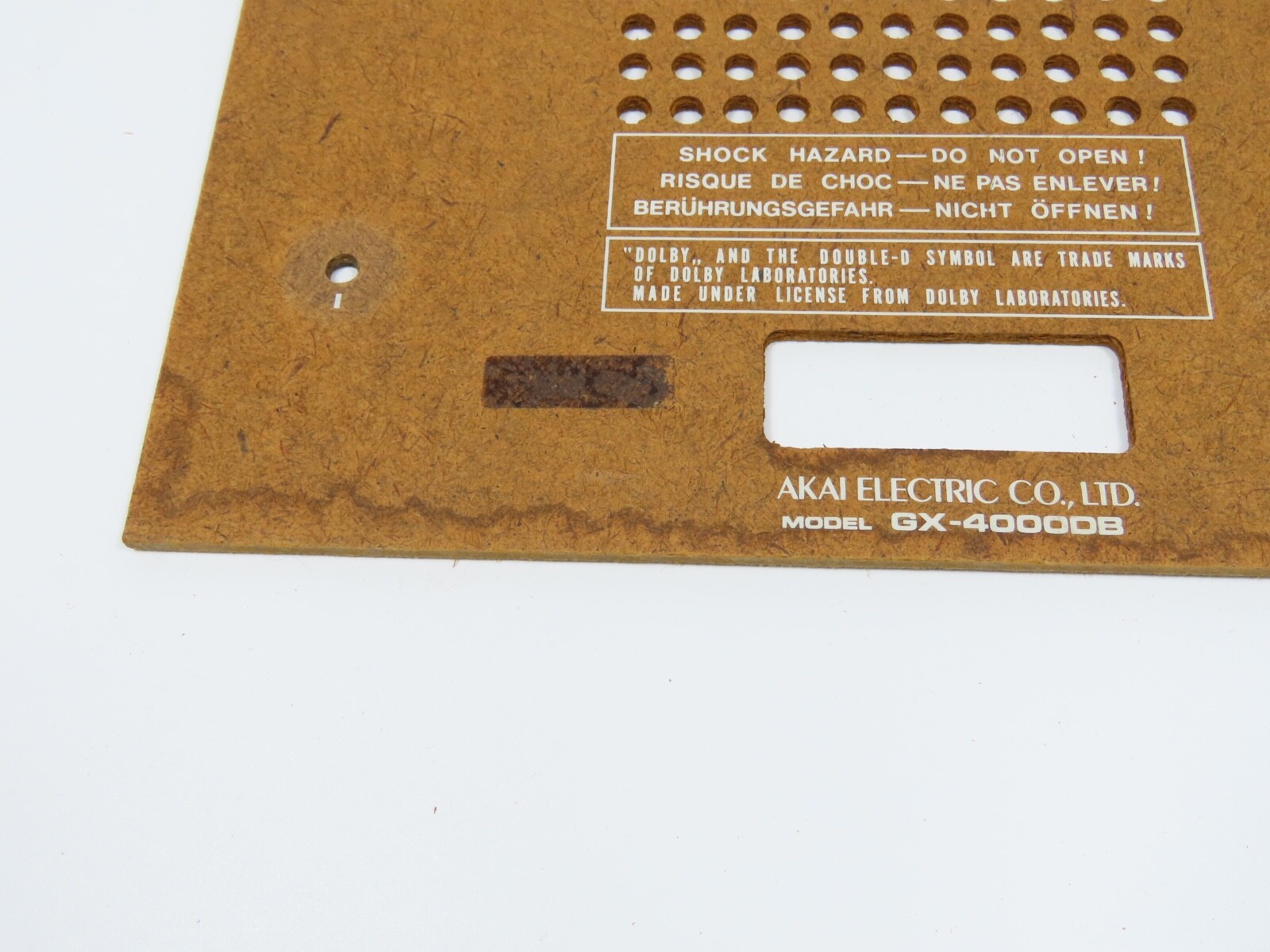 *AKAI GX-4000DB* Back Panel Reel to Reel Parts /FP134 - Image 3