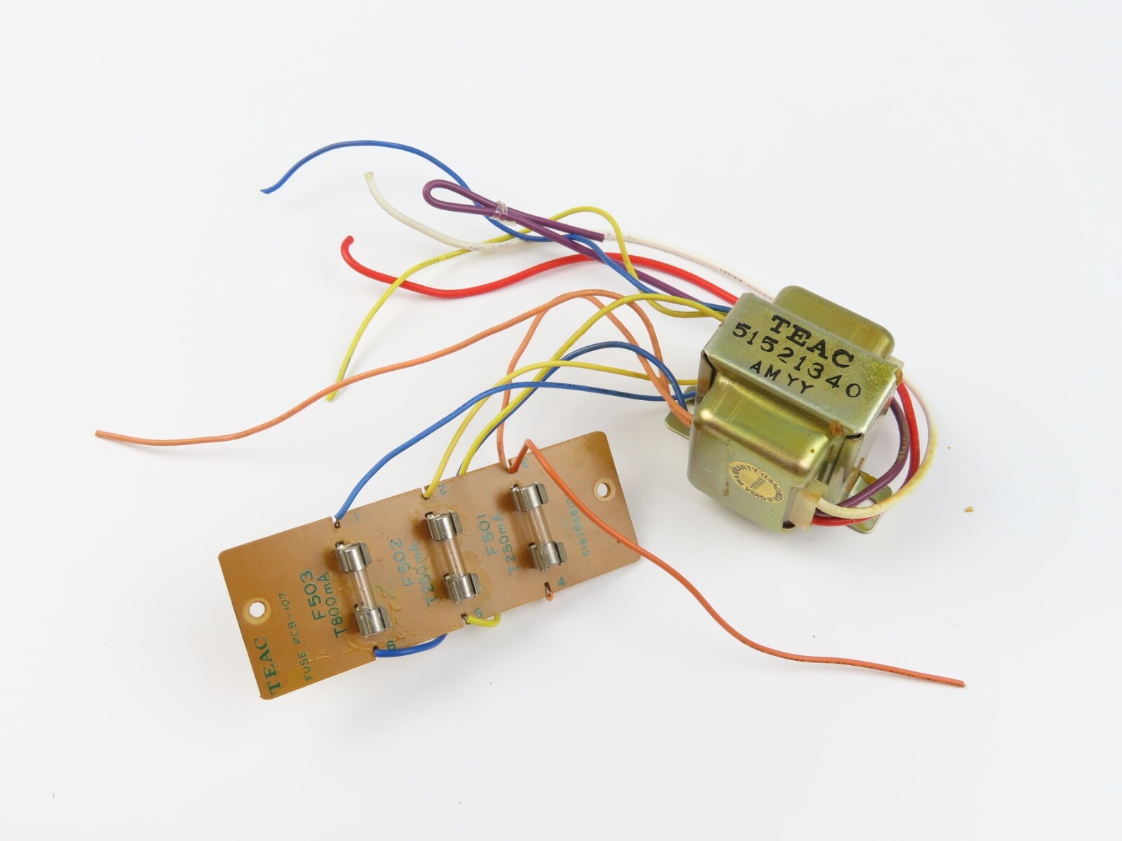 *Teac A-108* Power Transformer 51521340 + Fuse PCB Tape Deck Parts /E251
